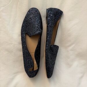J. Crew Navy Sparkle Flats
